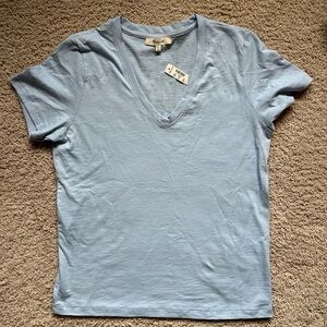 NWT Madewell V-neck Tee XS Pool Blue